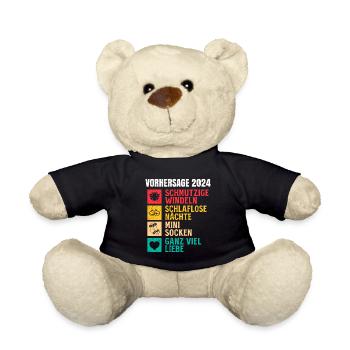 Vorhersage werdende Mama 2024 Baby bald Papa - Teddy - Schwarz - Vorne