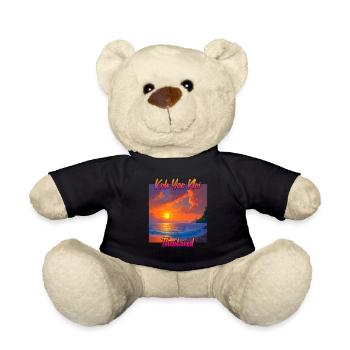 Koh Yao Noi sunset in Thailand - Teddy Bear - black - Front
