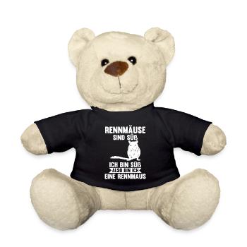 Maus Mäuse Rennmaus - Teddy - Schwarz - Vorne