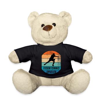 Tischtennisspieler - Teddy - Schwarz - Vorne