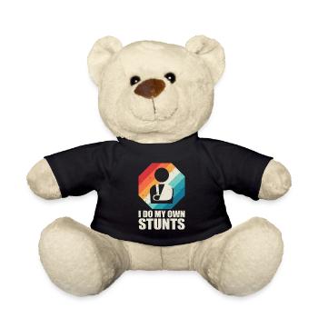 I Do My Own Stunts Broken Arm Injury - Teddy Bear - black - Front