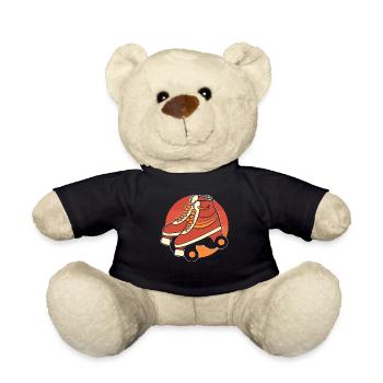 Retro roller skates inline skates - Teddy Bear - black - Front