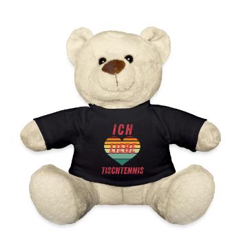 Ich liebe Tischtennis - Teddy - Schwarz - Vorne