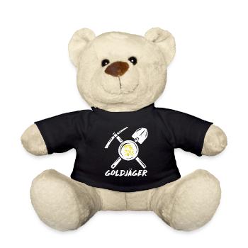 Goldjäger Goldwäscher Goldgräber Gold Fan - Teddy - Schwarz - Vorne