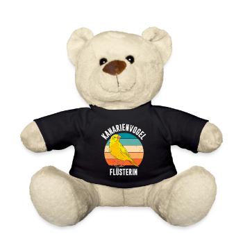 Kanarienvogel Flüsterin Vogelliebhaber Frauen - Teddy - Schwarz - Vorne