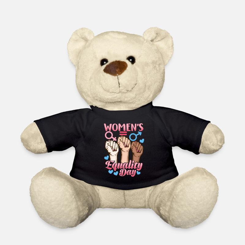 Women's Equality Day Feminist Gift - Teddy Bear - black