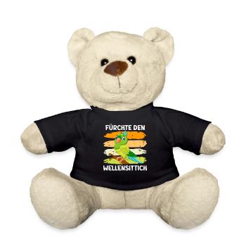 Vogelliebhaber Fürchte den Wellensittich - Teddy - Schwarz - Vorne