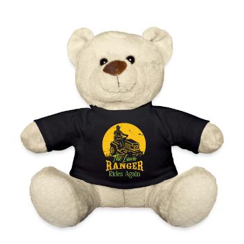 Rasenmäh Motiv I Rasenmäher für Gärtner - Teddy - Schwarz - Vorne