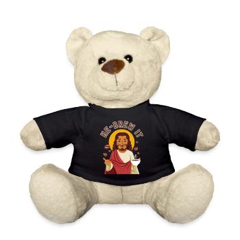 Hebrew Jewish Israelite Coffee - Teddy Bear - black - Front