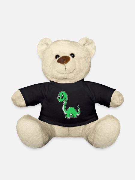 grüner Dino - Teddy - Schwarz