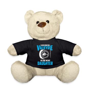 Walküre Wikinger Nord Vater Tochter Baby Valkyrie - Teddy - Schwarz - Vorne