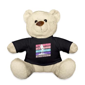 Bergsteigerin klettern Bergkraxlerin Wandern Berge - Teddy - Schwarz - Vorne