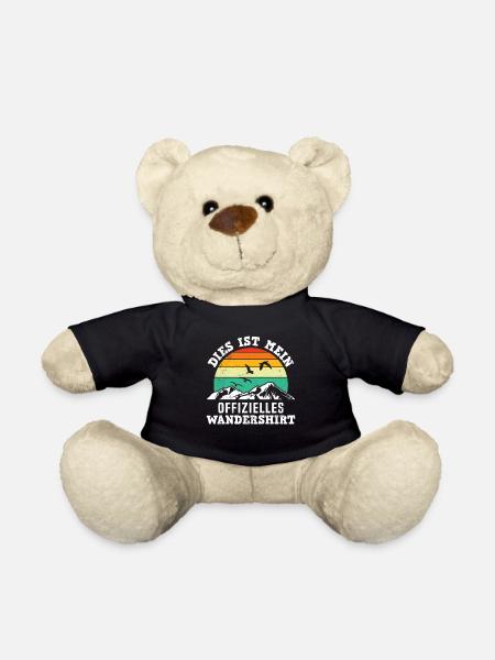Mein offizielles Wandershirt Wanderer Berge - Teddy - Schwarz