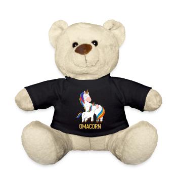 Omacorn Einhörner Fans Großmütter Unicorn - Teddy - Schwarz - Vorne