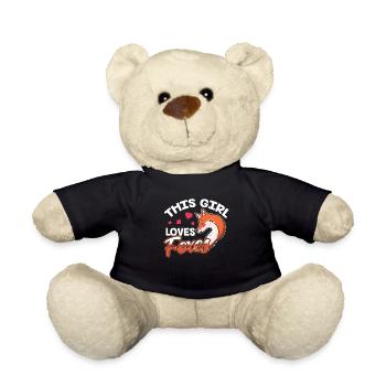Dieses Mädchen Liebt Füchse Tier Fuchs Liebhaber - Teddy - Schwarz - Vorne