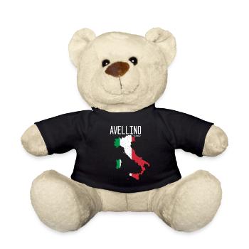 Avellino Italy Italian flag map Italia - Teddy Bear - black - Front