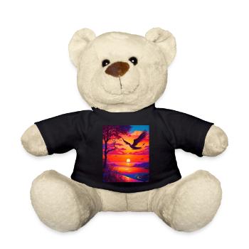 Artwork Grafik majestätisch lebendige Farbe prächt - Teddy - Schwarz - Vorne