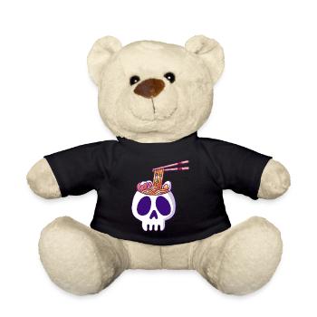 Schädel und Nudeln - Teddy - Schwarz - Vorne