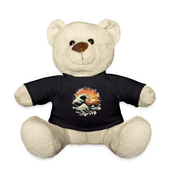 Japonais Wave La Grande Vague de Kanagawa - Nounours - noir - Devant