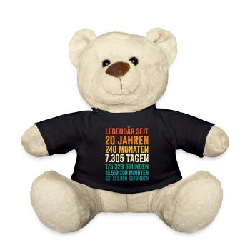 20 Jahre Zwanzigster Geburtstag - Teddy - Schwarz - Vorne