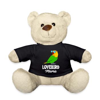 Lovebird Mom Love Birds Parrot Holder Women - Teddy Bear - black - Front