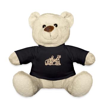 Vatertag Evolution Bollerwagen voll mit Bier - Teddy - Schwarz - Vorne