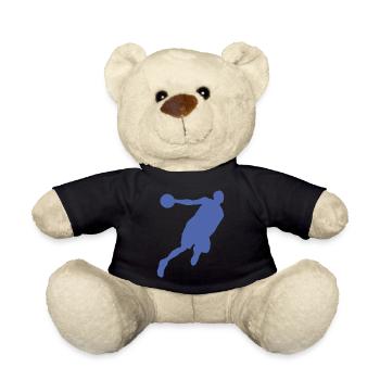 Silhouette de joueur de basketball, design sportif dynamique - Nounours - noir - Devant
