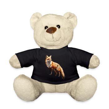 Roter Fuchs – Wildtier Alpen Design - Teddy - Schwarz - Vorne