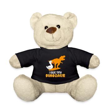 Duck Keeper I Rise tiny Dinosaur Duck Lover - Teddy Bear - black - Front