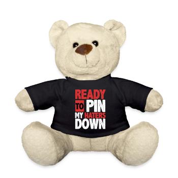 Arm wrestling arm wrestler - Teddy Bear - black - Front