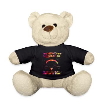Paragleiter Warum ich Gleitschirm fliege - Teddy - Schwarz - Vorne