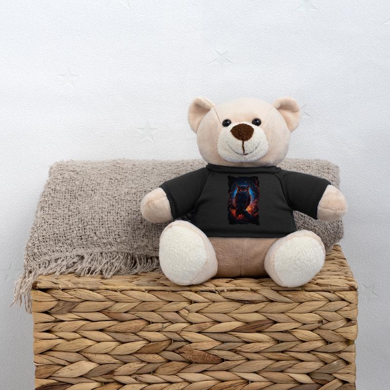 Cool owl with big eyes at night Teddy Bear