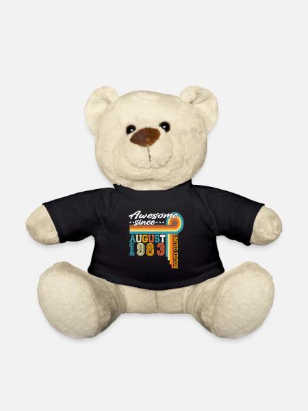 August 1983 Jahrgang Vintage Retro Geburtstag - Teddy - Schwarz