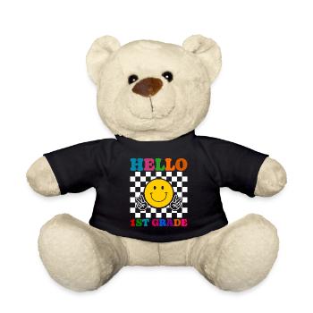 Bonjour 1ère année de rentrée scolaire Premier jour - Nounours - noir - Devant