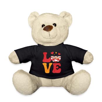 Bier-Pong-Trinkspiel Rote Becher - Teddy - Schwarz - Vorne
