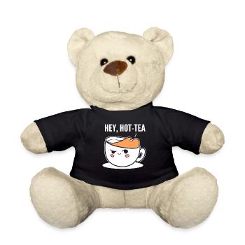 Hey, Hot-tea Tee -Enthusiast - Teddy - Schwarz - Vorne