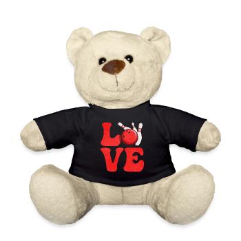 Bowling Bowler Team Coach Trainer - Teddy Bear - black - Front