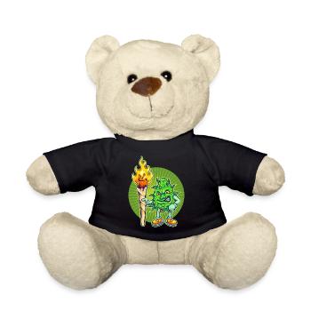Cannabis Marijuana Weed Fumer - Nounours - noir - Devant