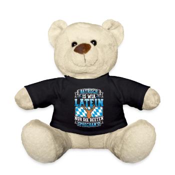 Bayerisch is Wia Latein München Shirt Bayern - Teddy - Schwarz - Vorne