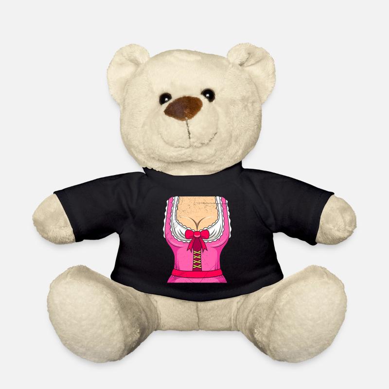Dirndl Bayerisch Trachten Shirt - Teddy - Schwarz