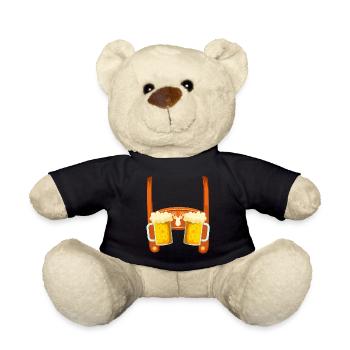 Lederhosen Buveur de bière Chemise Homme - Nounours - noir - Devant