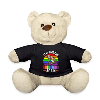 Funny Fishing Men Women - Teddy Bear - black - Front