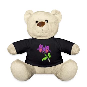 Lila Orchidee Pflanzenhorter - Teddy - Schwarz - Vorne
