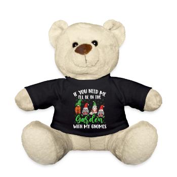 Lustiger Gartenzwerg Gartenarbeit Zwerggarten - Teddy - Schwarz - Vorne