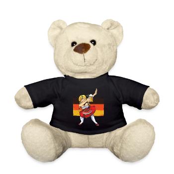Trachten Shirt Frauen Bierfan - Nounours - noir - Devant