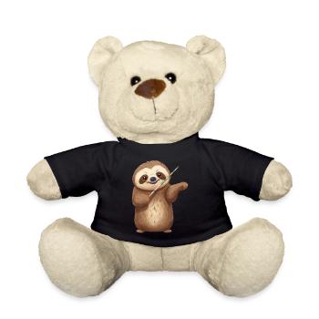 Sloth Conductor: Harmony in Slow Motion - Teddy Bear - black - Front