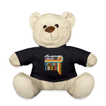 Oktober 1993 Jahrgang Vintage Retro Geburtstag - Teddy - Schwarz - Vorne