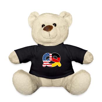 Deutsche Brezeln Amerika Pretzel Bayerisches - Teddy - Schwarz - Vorne