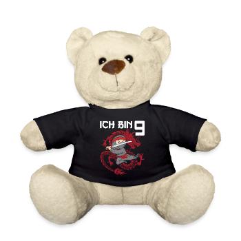 Attention I'm Nine - Teddy Bear - black - Front
