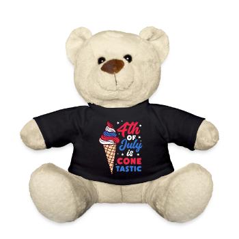 4th of July is cone-tastic - Teddy Bear - black - Front